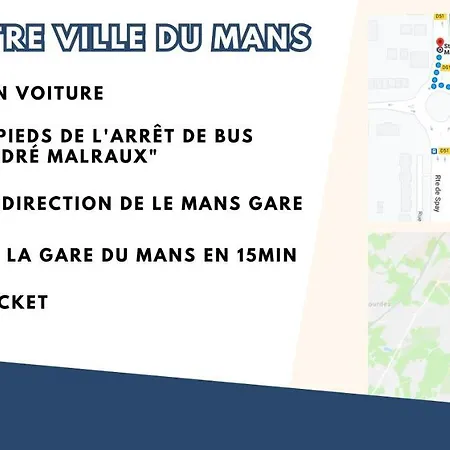 T3 Proche Circuit Du Mans شقة *